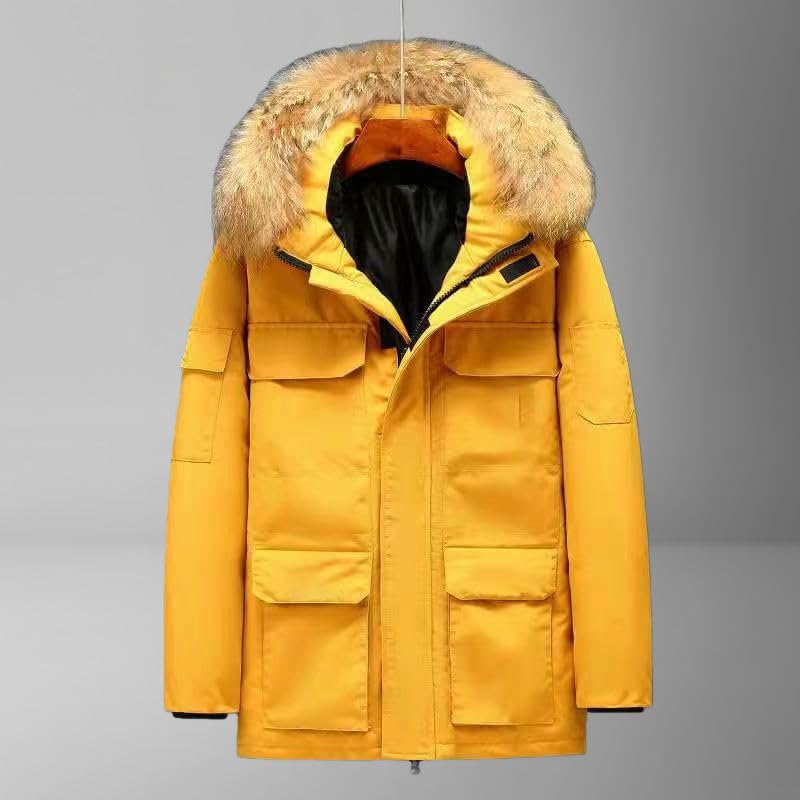 Chaqueta de plumón unisex acolchada de longitud media abrigo grueso de invierno para exteriores 3
