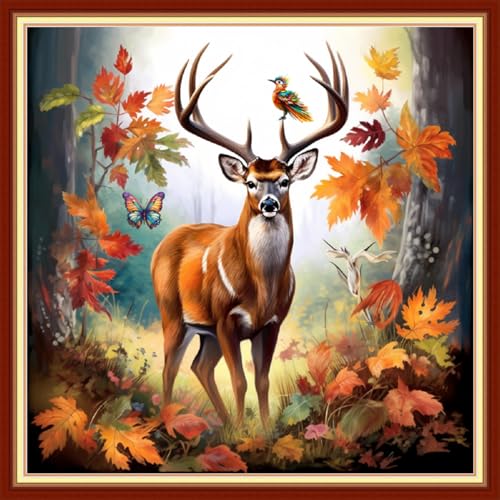 Image of Funart Stamped Cross Stitch Kits for Beginners Full Range of Cross Stitching Preprinted Embroidery Kits for Adults, 11CT Embroidery Pattern Needlepoint Kits- (ArtColors01)