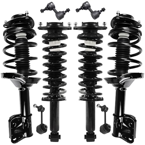 Image of Detroit Axle - 8pc Struts Sway Bars for 2009-2013 Subaru Forester, 2010 2011 2012 Front Rear Struts & Coil Spring Sway Bar Links Replacement Suspension Kit Quick Install Ready Struts Shocks Assembly