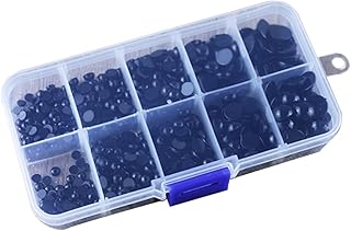 VILLCASE 760 Pçs/Set Bonecas Pretas Tapa-Olhos Cachorros De Pelúcia Para Olhos Redondos Adesivos Para Olhos Wiggle Olhos De Brinquedo Autoadesivo Nariz De Plástico Redondo Olhos De