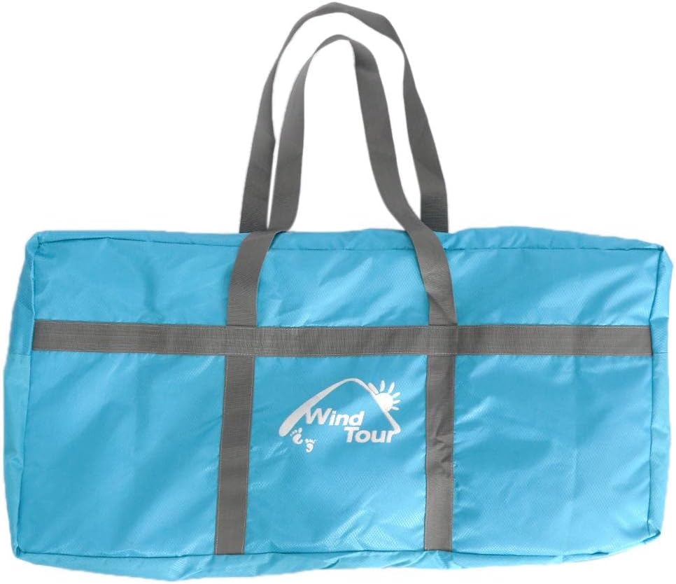 Large Capacity Tent Sleeping Storage Blanket Organizer - Travel Duffel Bag for Camping, Hiking, Fishing, and Picnic - Oxford Material, Double Zipper, Foldable Design - Blue