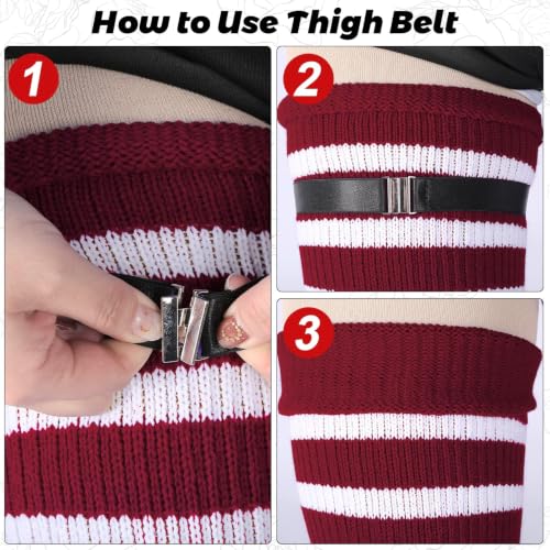 Image of LOUSGUTA Plus Size Thigh High Socks for Thick Thighs- Extra Long Womens Cable Knitted Over Knee High Leg Warmer