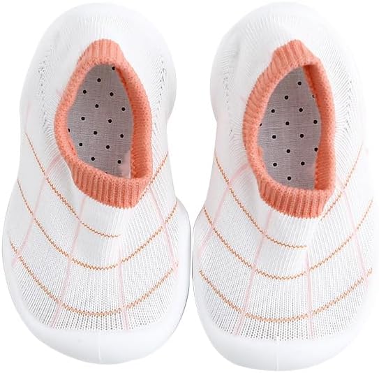 FABRSTUnisex Baby Girls Boys Slipper Socks Shoes, Non-Slip Rubber Sole Toddler House Floor Slipper Crib Shoes