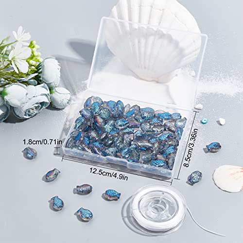 Cuentas de pescado de cristal para hacer joyas marinas de verano 8