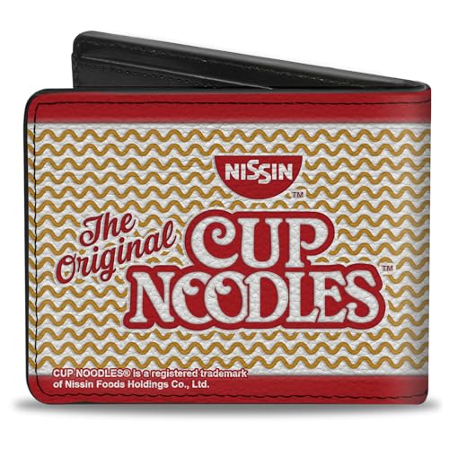 Buckle-Down Men's Bifold Wallet Cup Noodles, 4.0" x 3.5"2