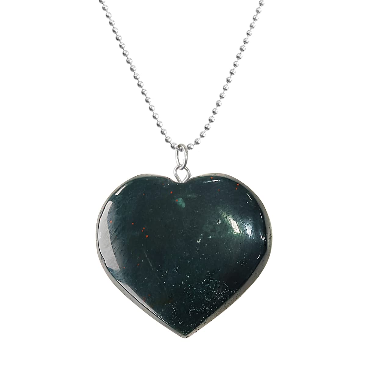 ShubhanjaliCrystal Heart Pendant for Girls Women | Heart Shape Stone Charm Pendant Necklace with Chain for Reiki Crystal Healing