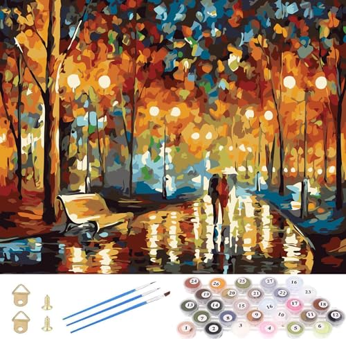 TARATH Dipingere con i Numeri per Adulti Bambini Principianti, Paint by Numbers Kit Fai da te Olio La pittura di Numeri Kit Decora la casa Regalo(40 x 50cm,Senza Cornice)