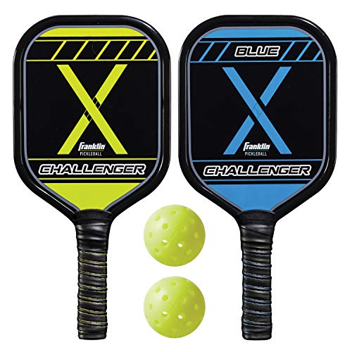 Franklin Sports Pickleball Paddle and Pickleball Starter Set - Includes 2 Aluminum Pickleball Paddles and 2 Franklin X-40 Pickleballs - USAPA Approved