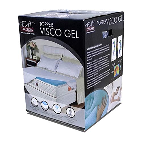Topper Visco Gel, Solteiro 088 x 188 x 004 cm