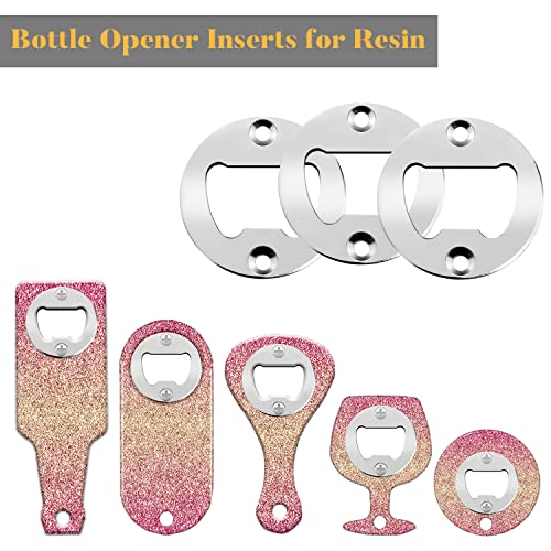 Bottle Opener Insert - 20 Sets Stainless Steel Bottle Opener Inserts Kit With Screws Screwdriver For Bottle Opener Diy Resin Mould Kit Bottle Opener Hardware Parts Supply #TOP1