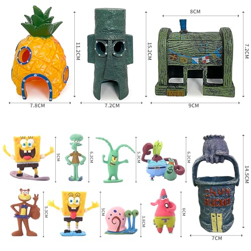 MeYuxg Aquarium Decoration - Pineapple House, Fish Tank Ornaments, Plastic Cave for Underwater Landscaping - Image 2