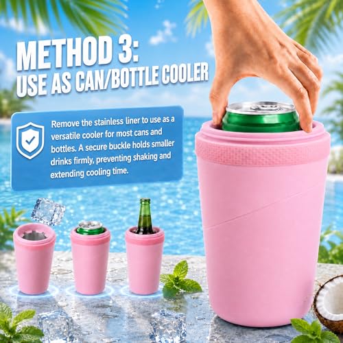 Molde de hielo 3 en 1 con vaso y enfriador universal con pajilla miniatura 4