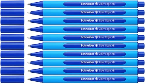 Schneider 152203 Slider Edge XB Kugelschreiber (Strichstärke: XB, dokumentenecht, Dreikant-Stift) 10er Packung blau