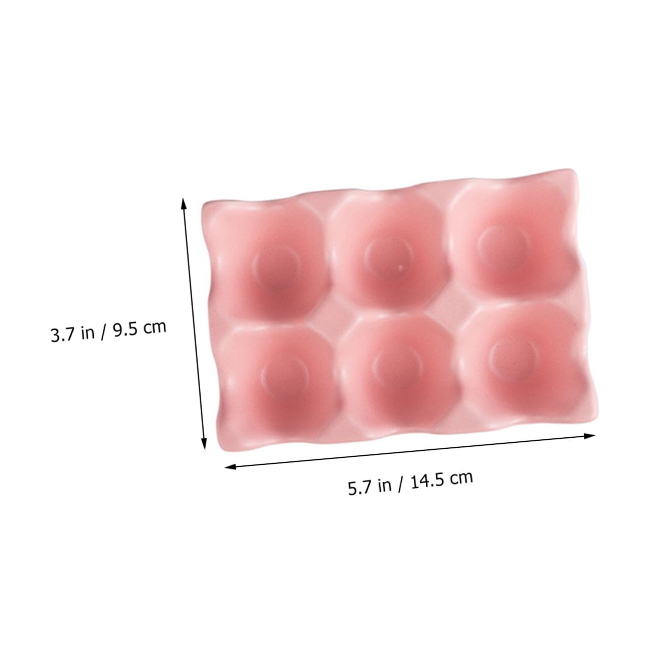 Pack Keramik Eierablage für 6 Eier, Rosa, Kühlschrank