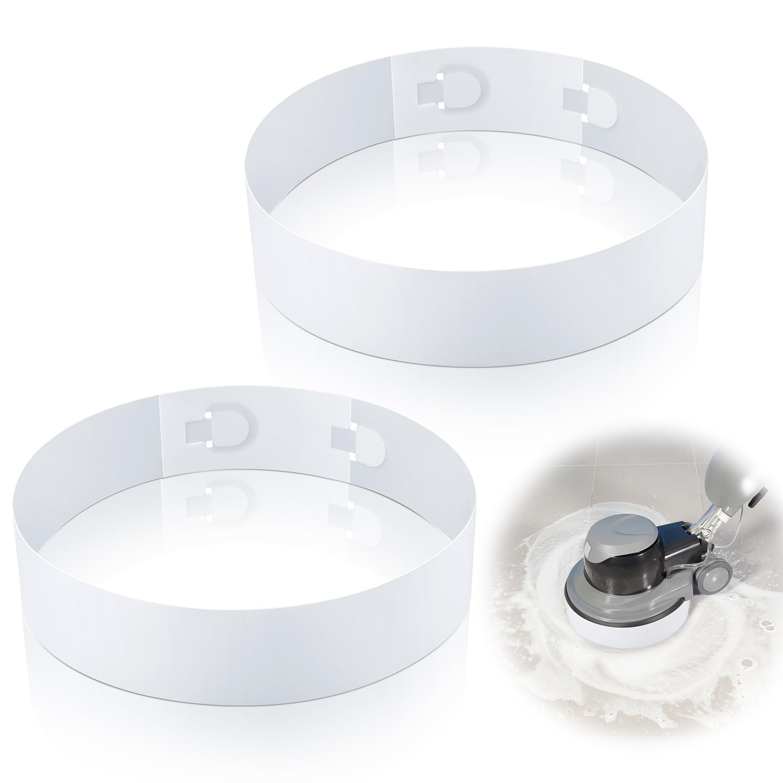 2 protectores contra salpicaduras de 96 pulgadas para estropajos de suelo, protector de salpicaduras ajustable con ranuras para diferentes tamaños aplicables, pelar suelos para proteger las