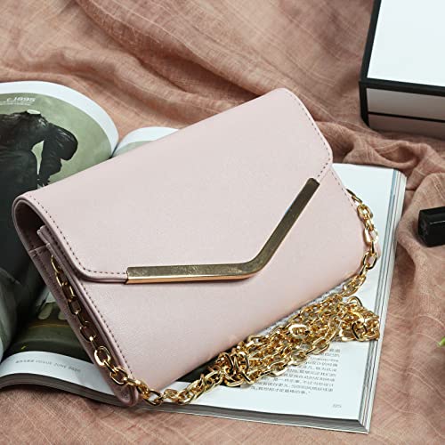 Image of Clutch Purse Evening Bag for Women，Envelope Handbag With Detachable Chain | With Detachable Chain