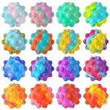 Inflatable Pop Fidget Toys Bulk Its Ball Toy 16 PCS 3D Squeeze Toys Stress Balls Christmas Stocking Stuffers for Kids Party Favors Goodie Bag Stuffers It Pop Fidgets Pack Autism Sensory ADHD Toy Gifts
