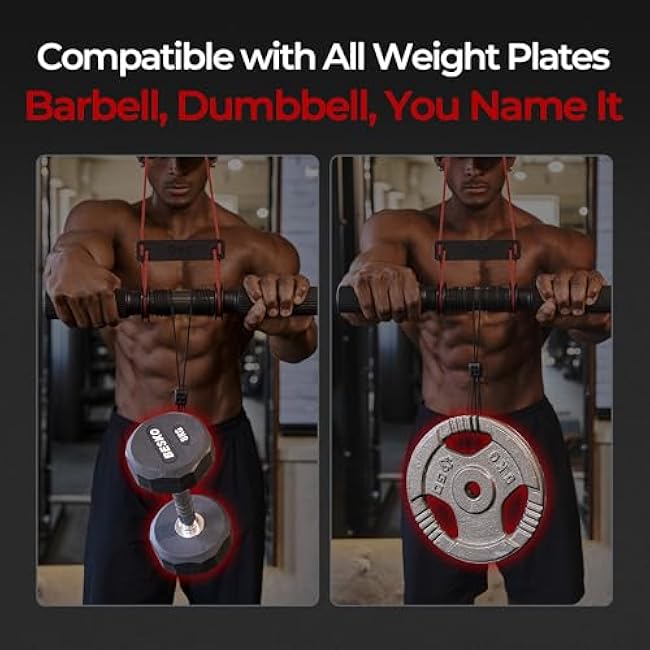 GD Hanging Wrist Roller Forearm Blaster- Forearm Strengthener Exercise Equipment Wrist Trainer for Muscle building and Injury prevention Hand Grip Strength