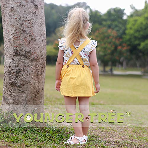 image for YOUNGER TREE Toddler Baby Girl Clothes Summer Ruffle Sleeve Floral T-S