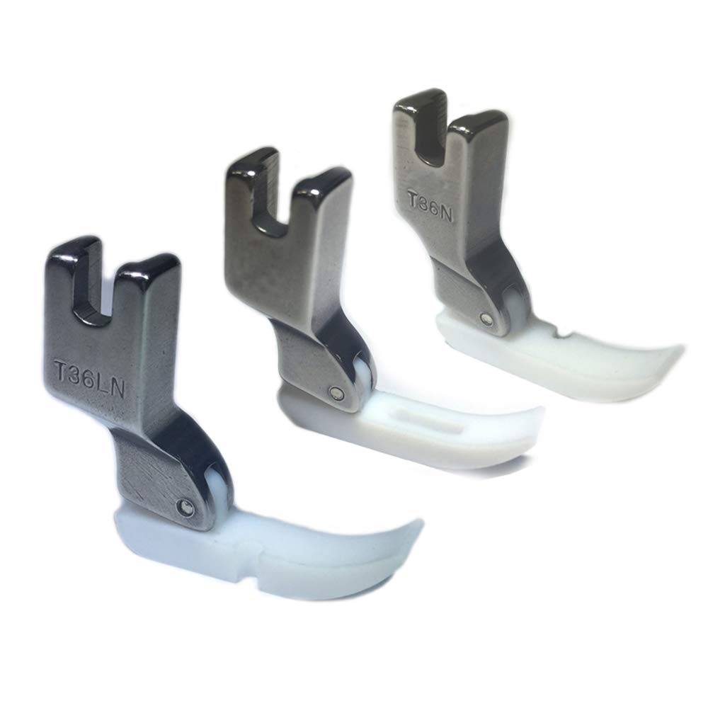 LNKA High Shank Teflon Narrow Zipper Foot Set - Center,Left & Right Industrial Sewing Presser Foot