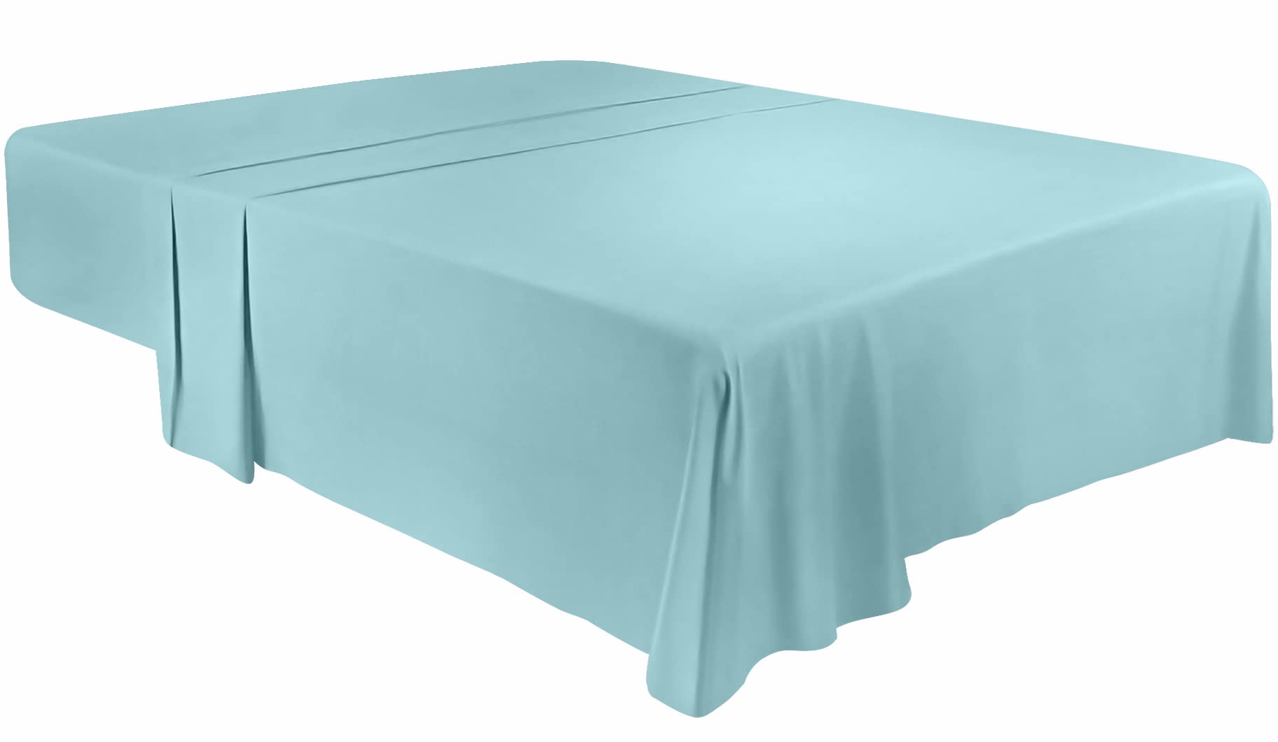 Utopia Bedding - Flat sheet without elastic - 270 x 290 cm - Oeko-Tex Certified - Soft brushed polyester - Microfibre - Flat sheet - Spa blue — image 1
