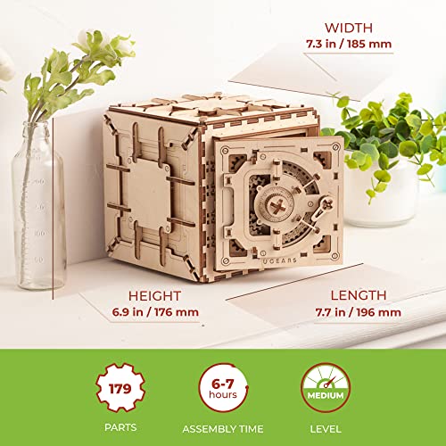Ugears Model Safe Kit | 3D Wooden Puzzle | Diy Mechanical Safe #TOP3