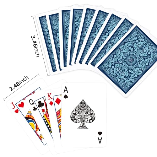 Image of Playing Cards 2 Pack,2 Decks of Cards,Playing Card Games for Adults,Poker Cards Professional,Standard Playing Cards Set,Suitable for Game Night,Various Party Game,Pink /Light Blue