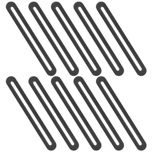 Platos Ajustables, Conjunto de 10 Placas Perforadas en Acero, Conectores de Madera con Luces Largas, Placas de Unión para la Reparación y Fijación de Muebles de Madera para Proyectos DIY - 110x19mm