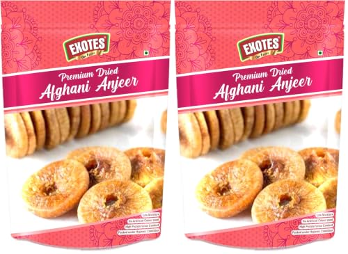 Image of EXOTES, AnjeerFigs Vacuum Packed Popular Pouch 250 g, 1 Count (Pack of 2)