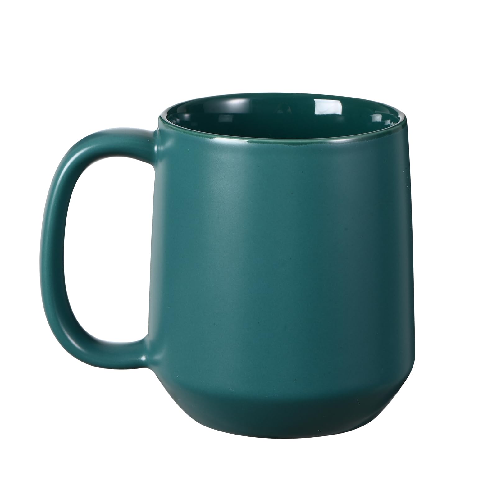 Miicol Ceramic Coffee Mug, 455ml Large Coffee Cup, Tea Mug with Handle, Flat Bottom Mug for Men, Women, Office, Microwave and Dishwasher Safe, Multi-Color, Turquoise — image 1