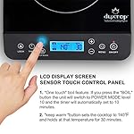 Duxtop Portable Induction Cooktop, Countertop Burner Induction Hot Plate with LCD Sensor Touch 1800 Watts, Black 9610LS BT-200DZ - Image 5