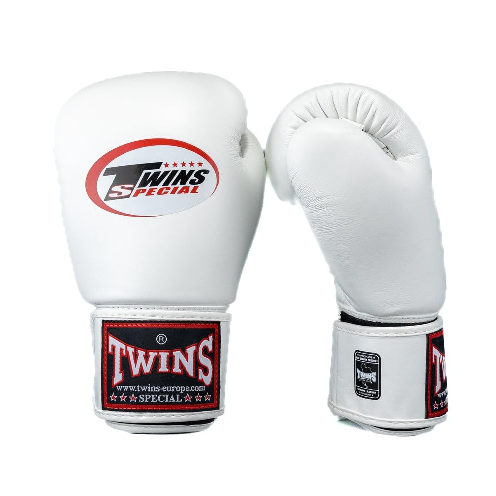Twins Special BGN 1 Boxing Gloves - Genuine Leather – White – 12 oz