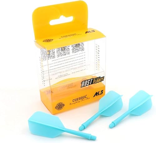 Miniatura 47 de ROST - Eje de dardos y vuelos integrados medianos, forma delgada, juego de 3 Verde