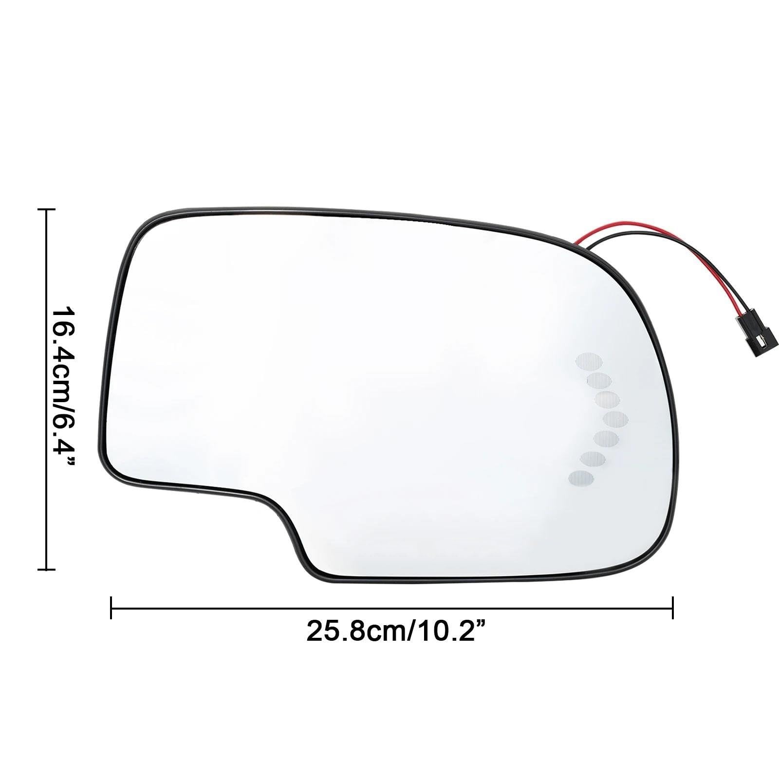 Pour GMC Pour Sierra Pour Yukon XL 1500 2500 Conducteur/passager Côté Porte Aile Miroir Verre Chauffé CFCPKOYOZD(Gauche et droite)