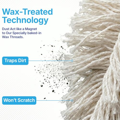 Image of KINGSWAY Car Duster | Wax-Coated Scratch-Free Cleaning Brush | Long Ergonomic Handle | Lint-Free Dust Removal for Car & Bike Exterior | No Water Needed