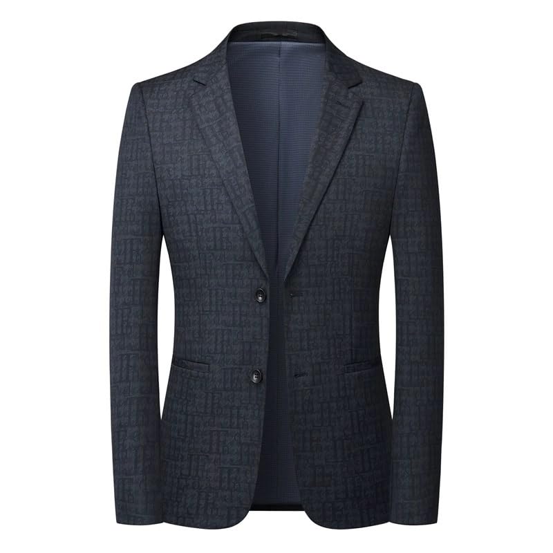 Men's Slim Fit Spring Fall Two Button Korean Style Suit Jacket Office Business Casual Sport Coat