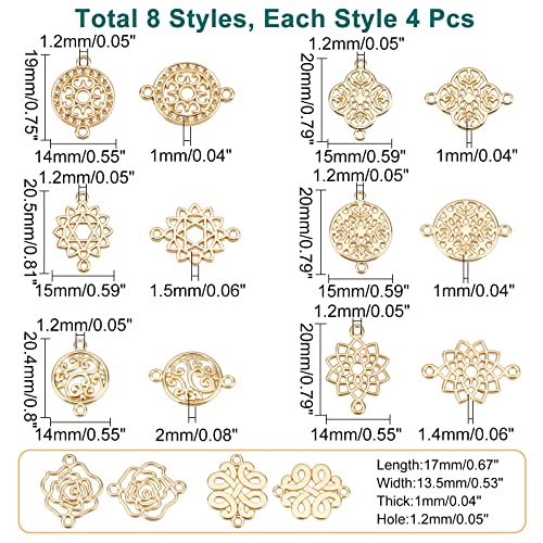 96 Pièces De Bélières Pincées En Laiton - 9 Styles Pour Fabrication De Bijoux (colliers, Bracelets, Pendentifs)