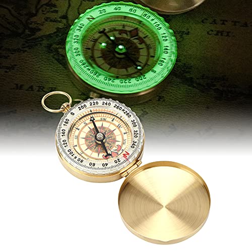 Brújula Rotativa Luminosa de Cobre para Camping miniatura 4