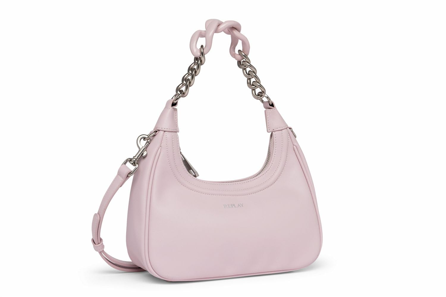 Replay Women's Handbag with Chain Detail, Pink (Lt Pale Pink 362), One Size