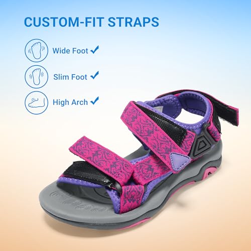 Image of DREAM PAIRS Boys Girls Sandals Kids Adventurous Light-Weight Adjustable Straps Summer Water Shoes (Toddler /Little Kid /Big Kid)