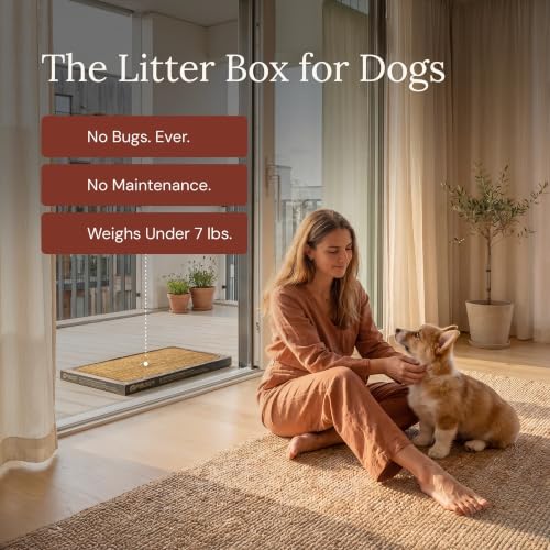 Bark Potty for Puppies - Indoor Puppy Litter Box, Dog Potty Tray 24x16 | Plant-based fiber material - stays dry & pest-free, easy one-hand disposal, indoor potty for dogs, puppies & housebreaking - Image 3