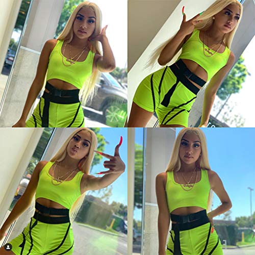 Borchan 613 Blonde Human Hair Bundles Straight Brazilian Remy Human Hair Extensions Bundles Unprocessed Human Hair 3 Bundles 613 Double Weft Human Hair Weave Bundles(14 16 18inch)