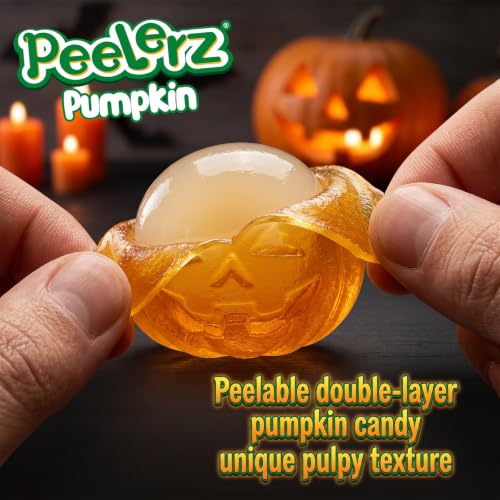 AMOS Peelerz Pumpkin Gummy, 8.47 oz (240g), Peelable Halloween Candy, Halloween Gummies, 10 Individual Packs for Trick or Treat & Parties - image 5