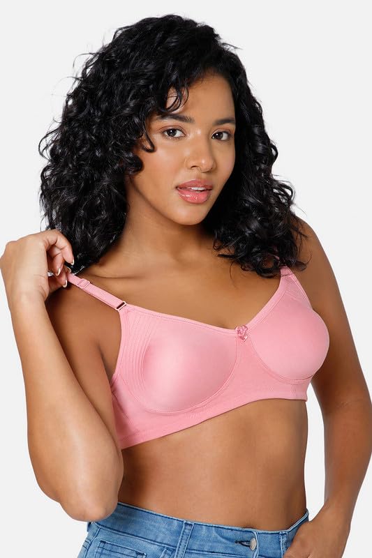 Image of INTIMACY LINGERIE Women's Cotton Brassiere | Non-Padded | Non-Wired | Full Coverage | Shaper Panel with Side Support Regular Bra | 1 Piece | (Def C P)