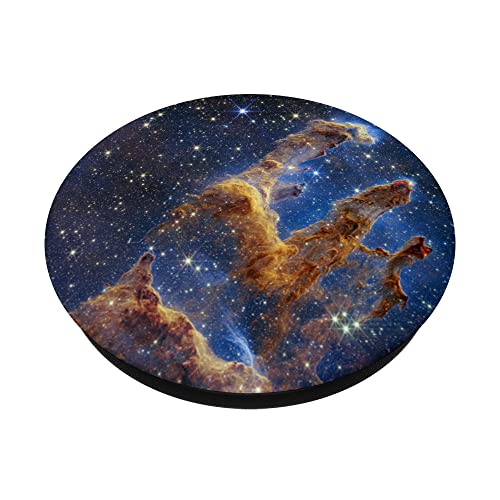 Webb Space Telescope Image Pillars of Creation New Star JWST PopSockets Swappable PopGrip, Black - Image 2