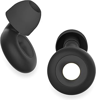 BasicLogic Ear Plugs for Sleeping Noise Cancelling - Ultra Soft and Reusable Hearing Protection, Loop Ear Plugs for Music Events, Sleep, Work, Study, and Travel, Concert Ear Plugs. (Black)