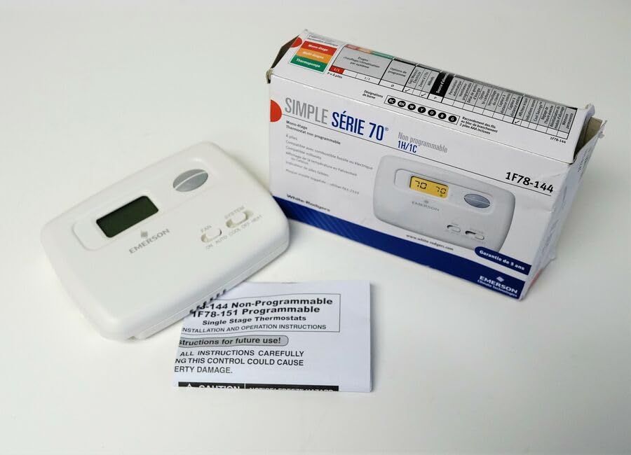 Amazon.com: 1F78-144 White Rodgers Wall Thermostat 24V Millivolt Battery Non  Programmable : Appliances