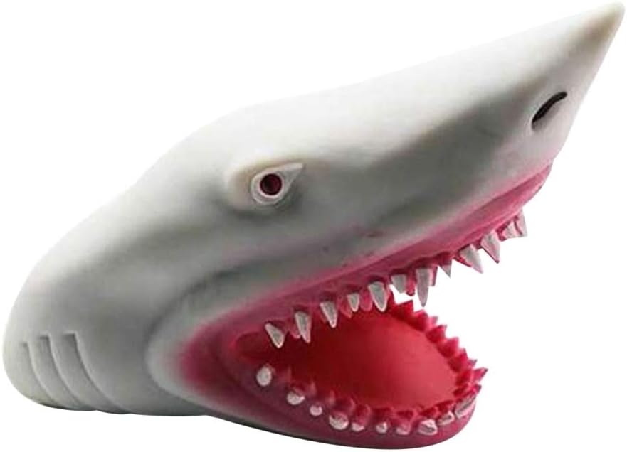 Finger Puppet Story Toys Set Shark Dentist Game Biting Hand Game for Kids Shark Mouth Biting Finger Game Funny Toy for Kids White