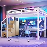 【Assemblage facile】 Toutes les pièces de l'emballage sont clairement étiquetées. Avec des instructions de montage détaillées et des trous réservés, vous pouvez facilement assembler ce lit vous-même.