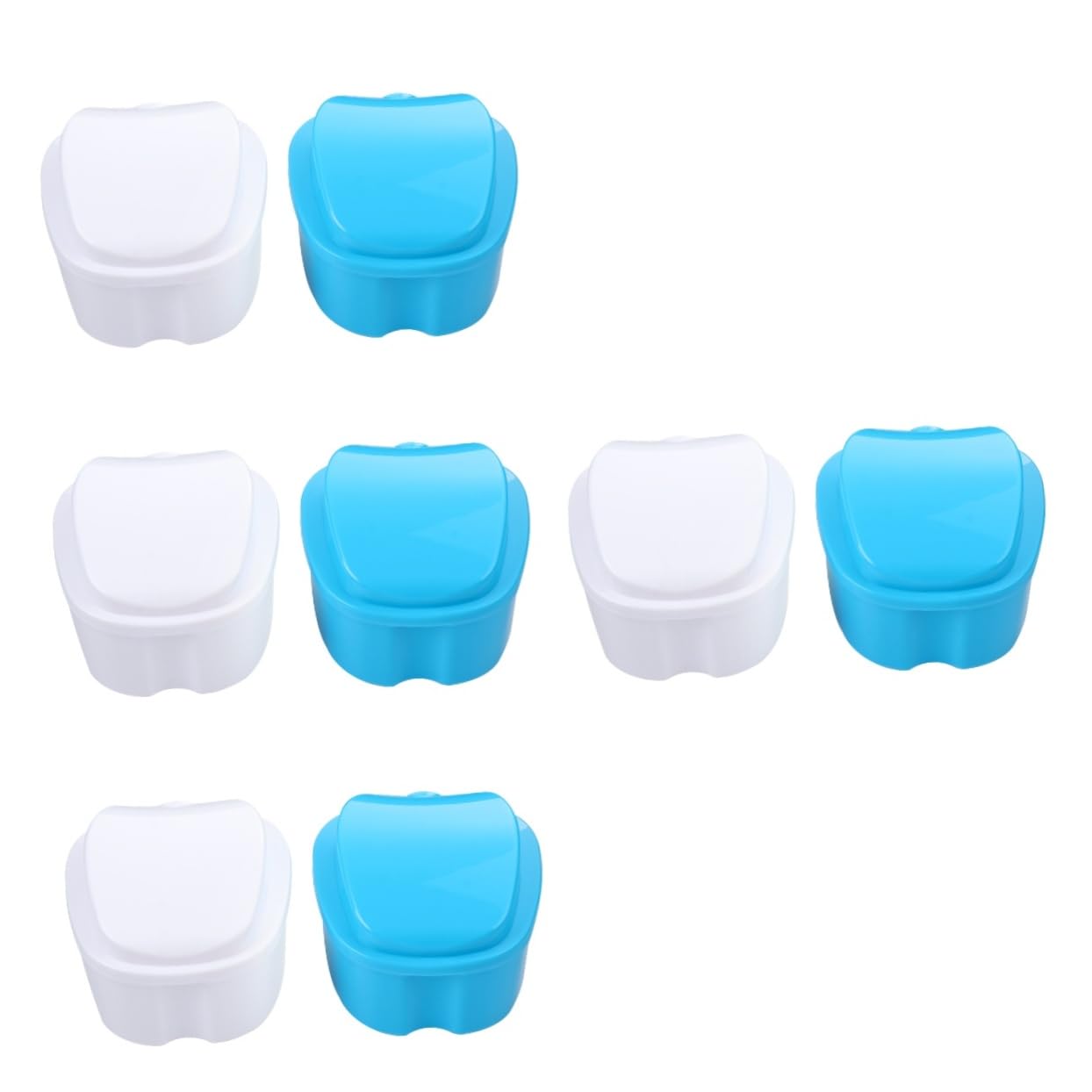Didiseaon 8 Pz scatola della dentiera portabicchieri per protesi contenitori per l'immersione della protesi False light denti finti contenitore per la conservazione della protesi fermo